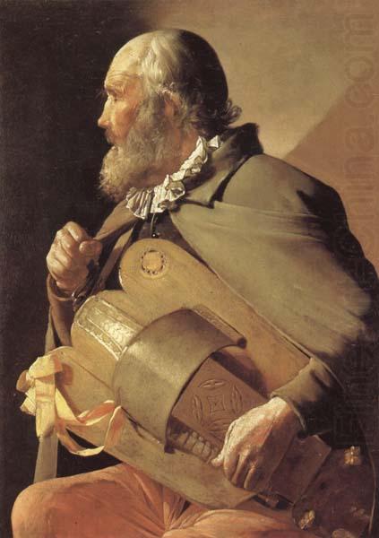 LA TOUR, Georges de Blindman Playing the Hurdy-Gurdy china oil painting image